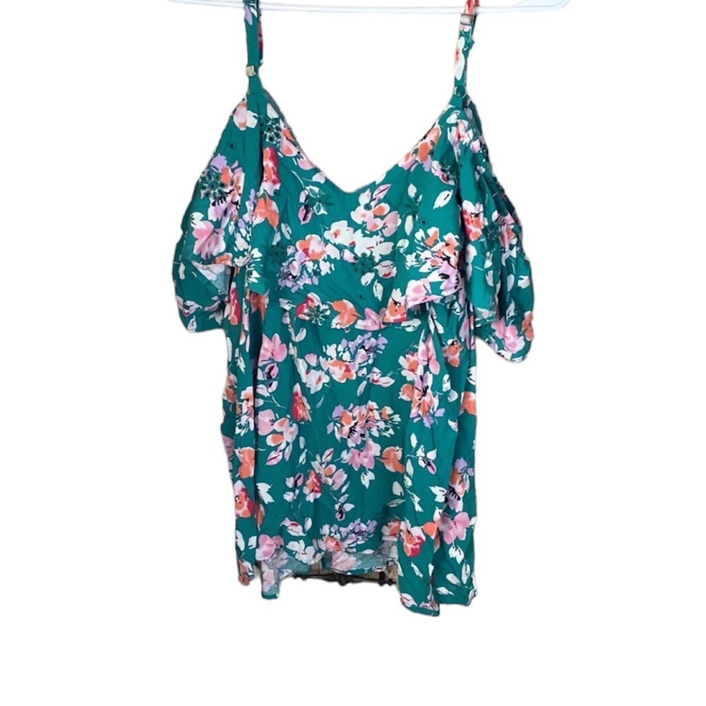 NWT Torrid  green floral blouse size 1x